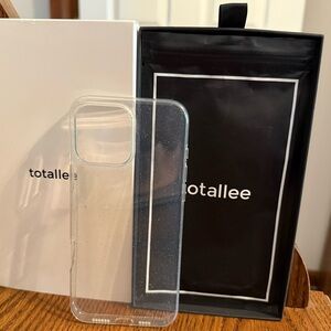iPhone 16 Pro Max clear glitter case by Totallee